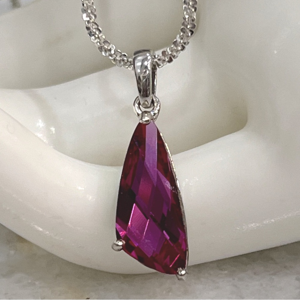 SWAROVSKI Crystal Fuchsia Sterling Silver Pendant Necklace